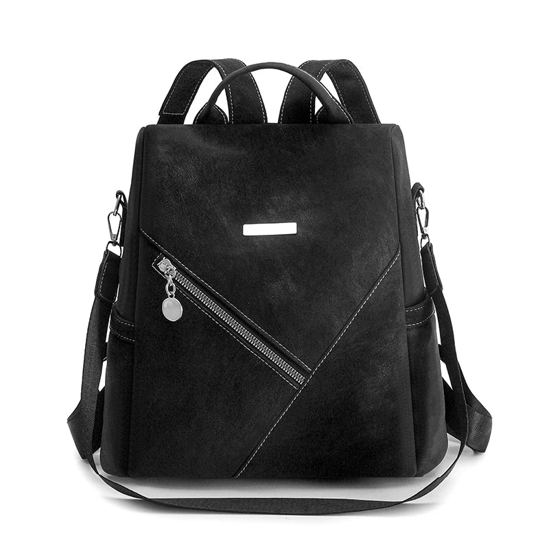 Petit Sac a Dos Simili Cuir Femme Noir 30cm 13cm 31cm Sac a dos Femme