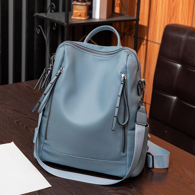 Sac à Dos Similicuir Bleu Sac a dos Femme