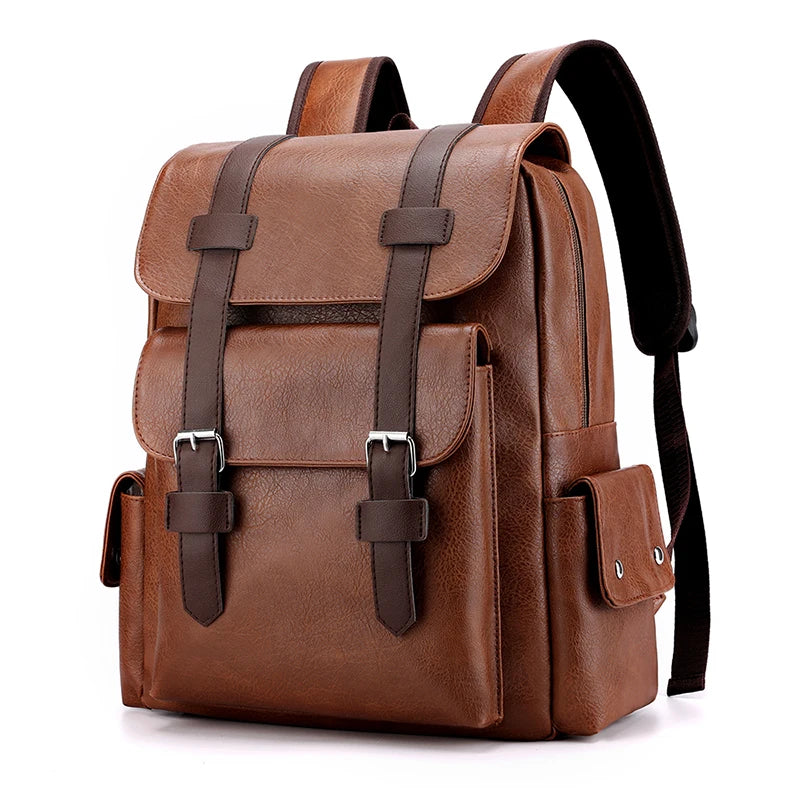 Sac a Dos Effet Cuir Marron Sac a dos Homme
