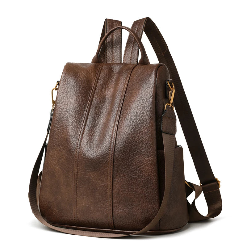 Sac à Dos Femme Rouge Marron 33.5X14X34CM Sac a dos Femme