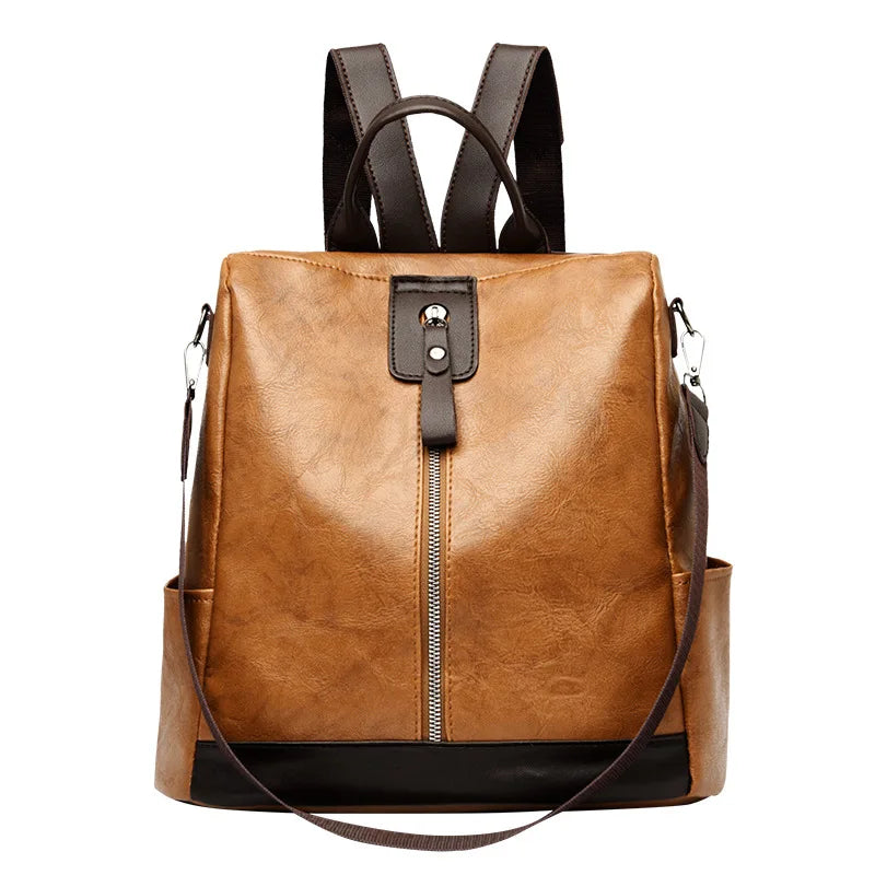 Sac à Dos Femme élégant Antivol Marron Sac a dos Femme