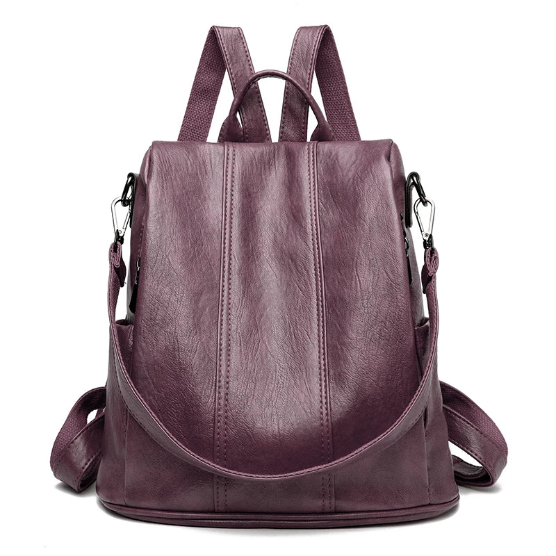 Sac à Dos Fermeture Cachée Violet Sac a dos Femme