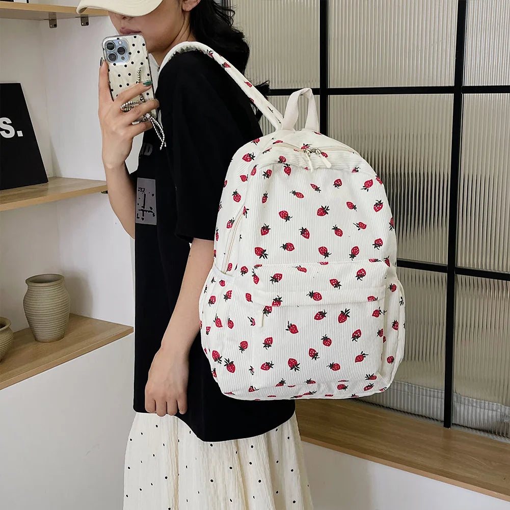 Sac a Dos Fraise Beige Sac a dos Fille