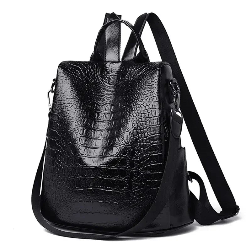 Sac a Dos Motif Crocodile Noir Sac a dos Garcon