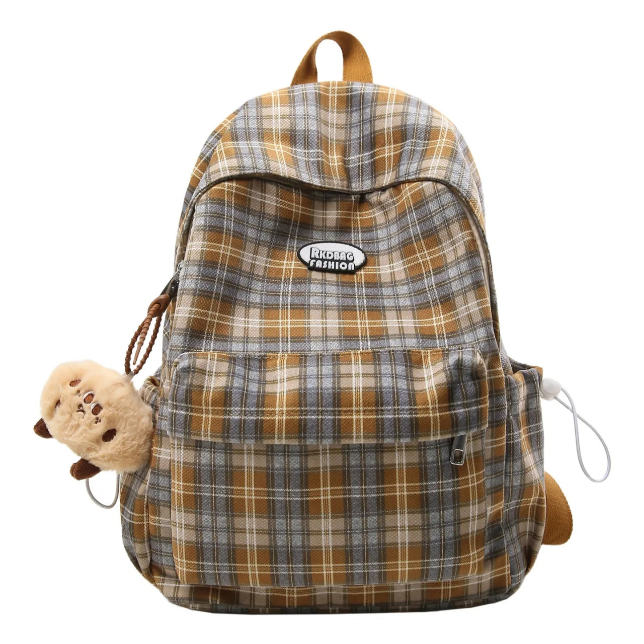 Sac à Dos Noir à Carreaux Marron Sac a dos Femme