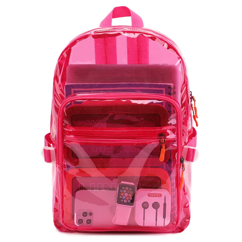 Sac a Dos Transparent Noir Rose Sac a dos Femme