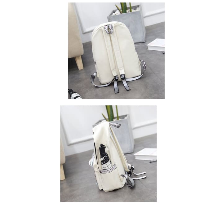 Sac à Dos Avec Lacet Beige Sac a dos Femme