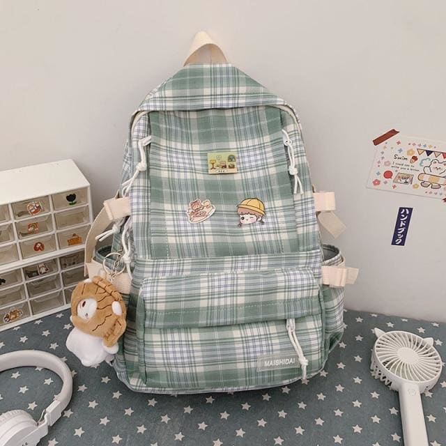 Sac à Dos Coréen Vert Sac a dos Femme
