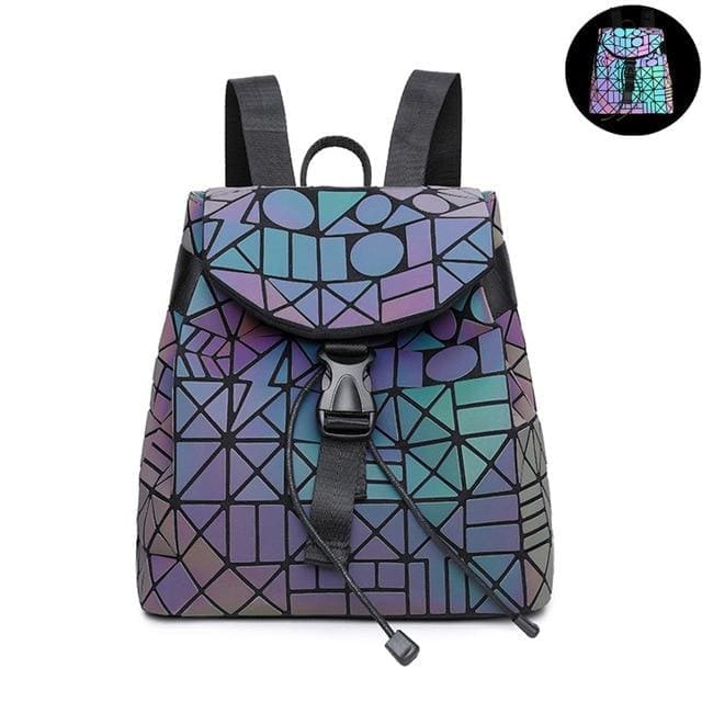 Sac a Dos Holographique Petit Round Sac a dos Femme