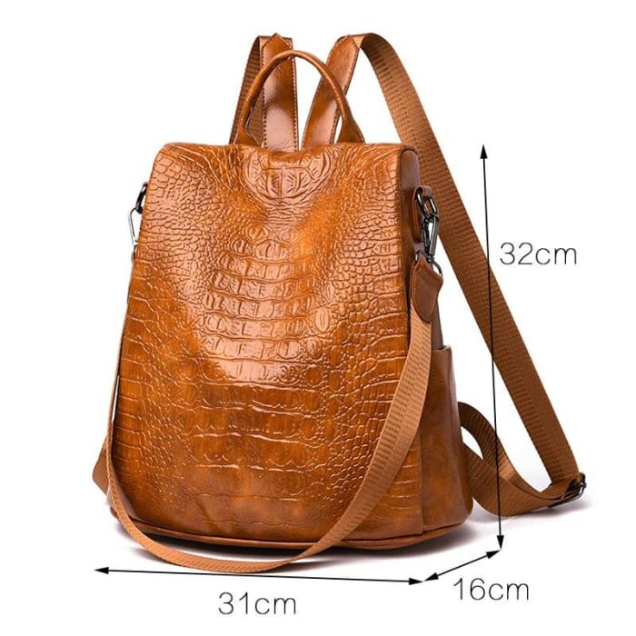 Sac a Dos Pu Alligator Sac a dos Femme