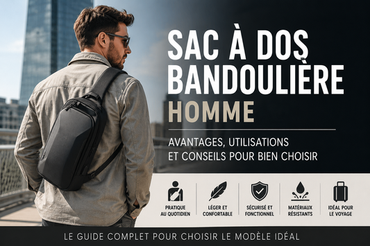 Sac à Dos Bandoulière Homme : Urbain, Compact et Imperméable