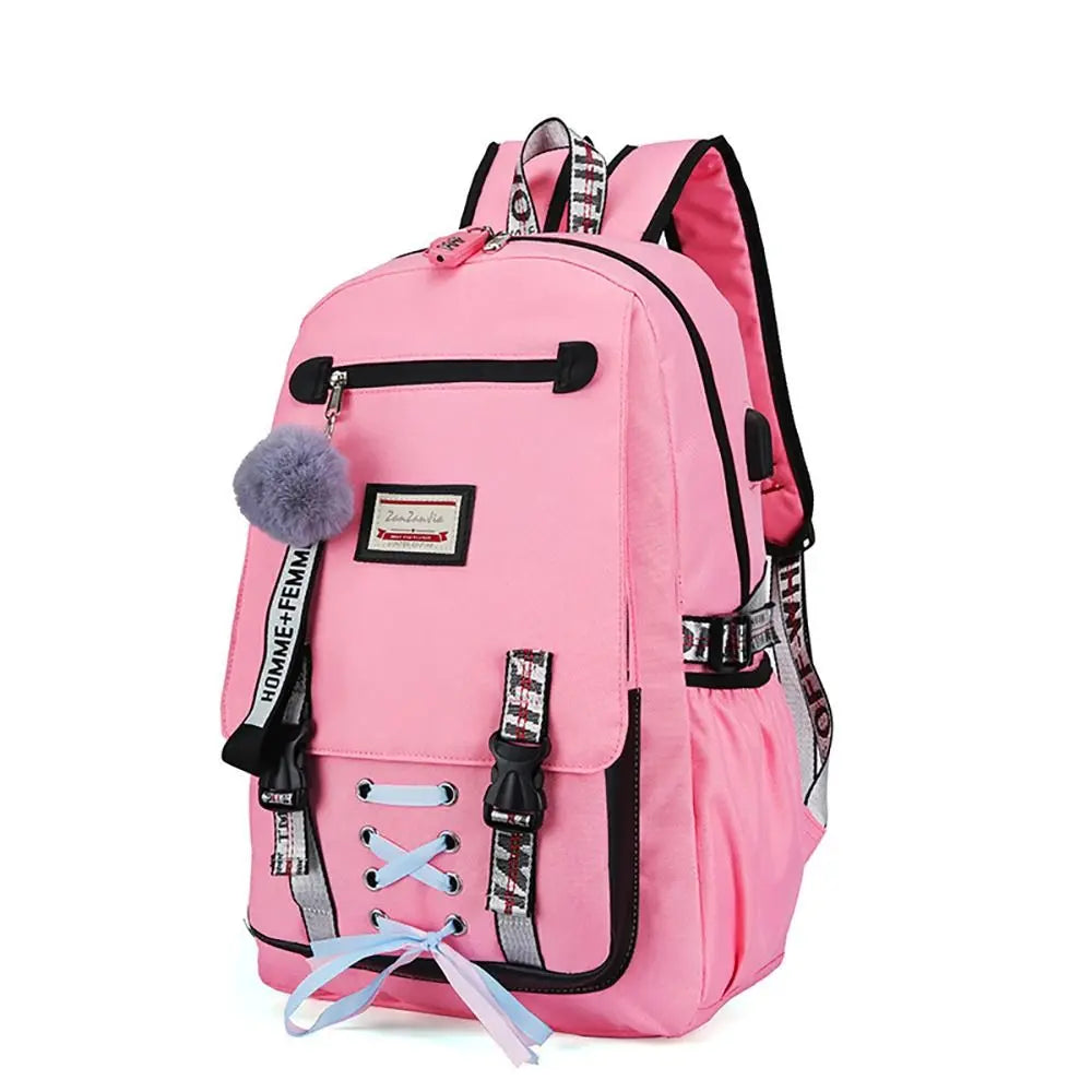 Cartable Collège Fille – Grand Format pour Cahiers, Classeur et Ordinateur Portable Sac à dos Fille