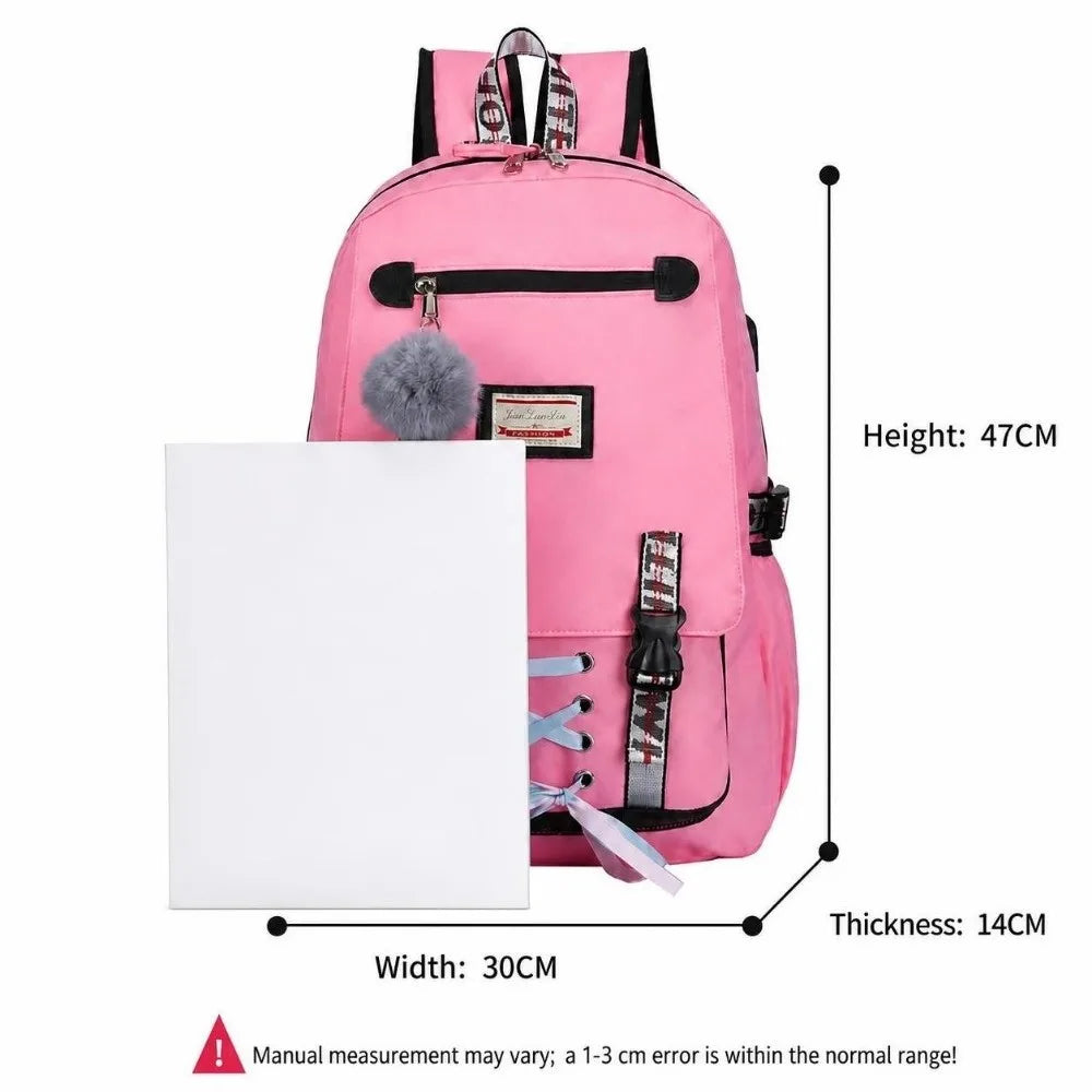 Cartable Collège Fille – Grand Format pour Cahiers, Classeur et Ordinateur Portable Sac à dos Fille