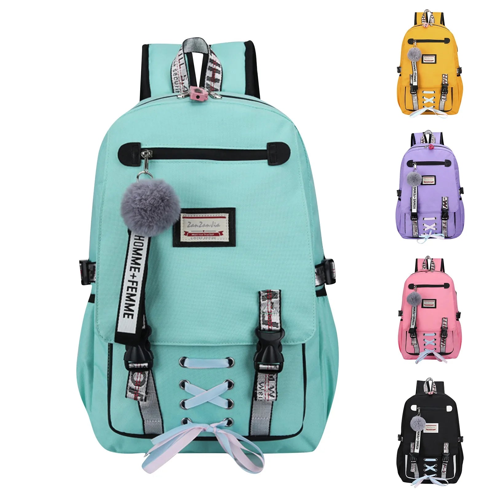 Cartable Collège Fille – Grand Format pour Cahiers, Classeur et Ordinateur Portable Sac à dos Fille