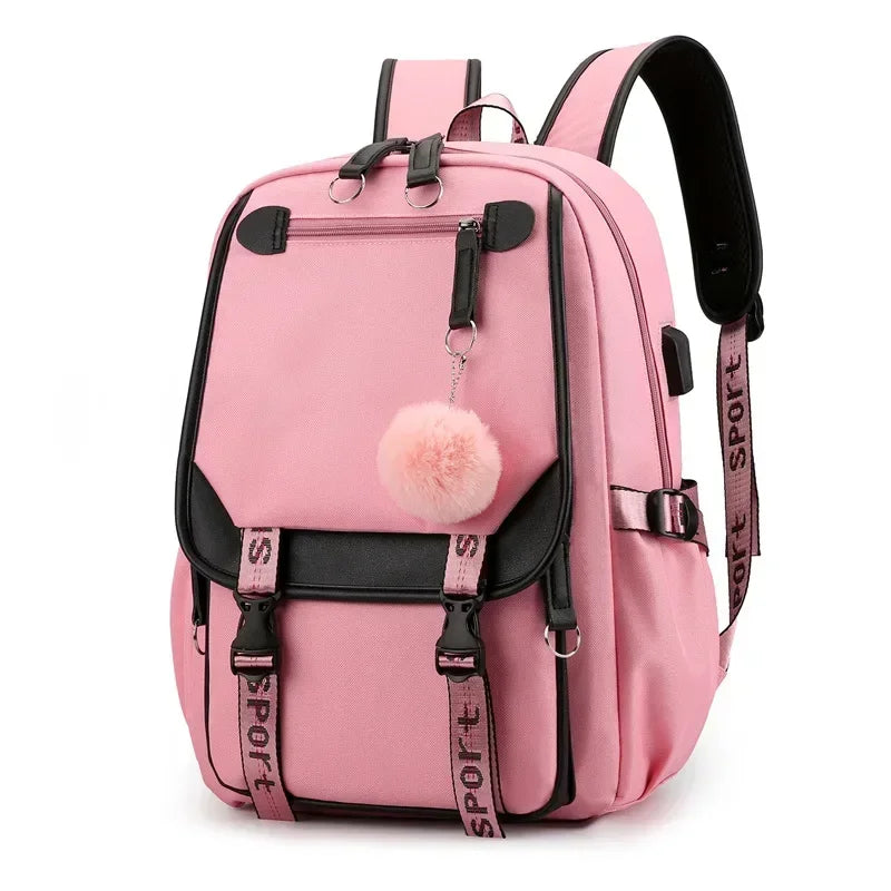 Cartable Kawaii Rose Sac à dos Fille