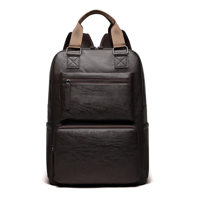 Grand Sac à Dos Pu Homme Café 31cmX15cmX42cm Sac a dos Homme
