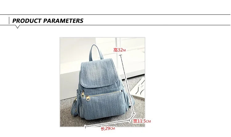 Sac à Dos Retro Jean Sac a dos Femme