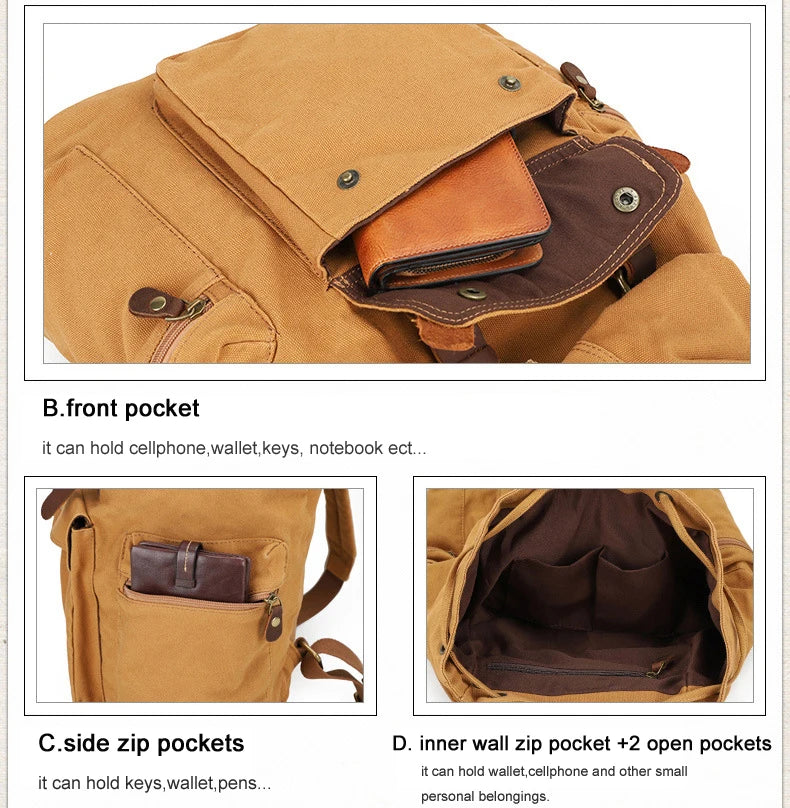 Sac à Dos Vintage Homme Sac a dos Homme