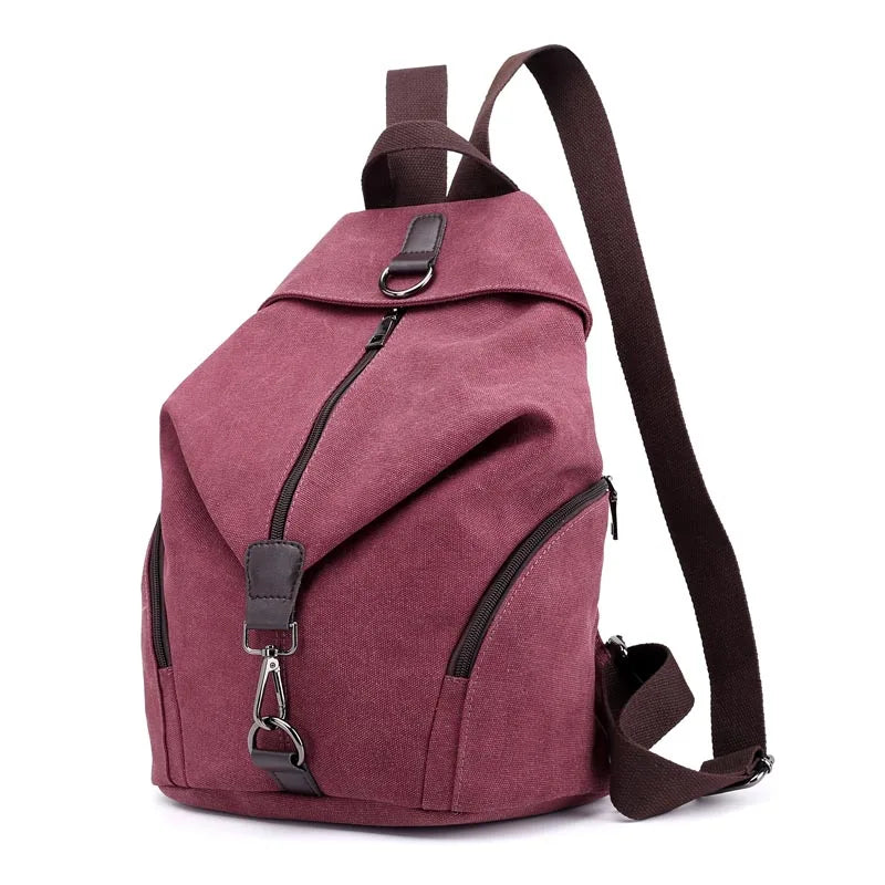 Sac à Dos En Toile Femme Purple red 27cm x 15cm x 35cm China Mainland Sac a dos Femme
