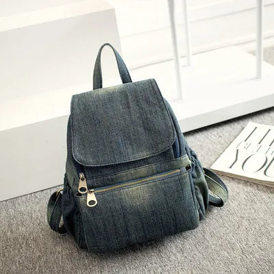 Sac à Dos Retro Jean Navy Bleu Sac a dos Femme