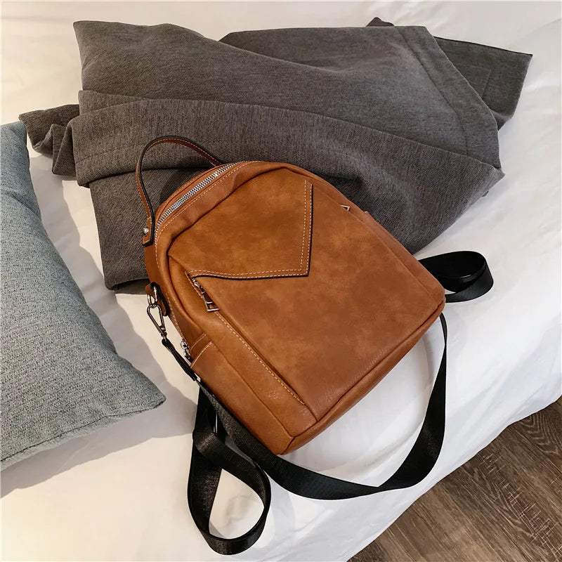 Sac à Dos Tendance Simple Marron Sac a dos Femme