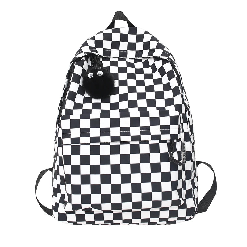 Mini Sac à Dos Carreaux plaid 32Lx13Wx45H cm Sac a dos Femme