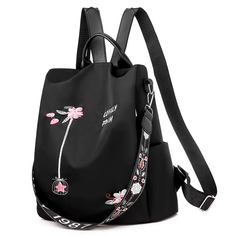 Meilleur Sac à Dos Femme Embroidery-black China Mainland Sac a dos Femme