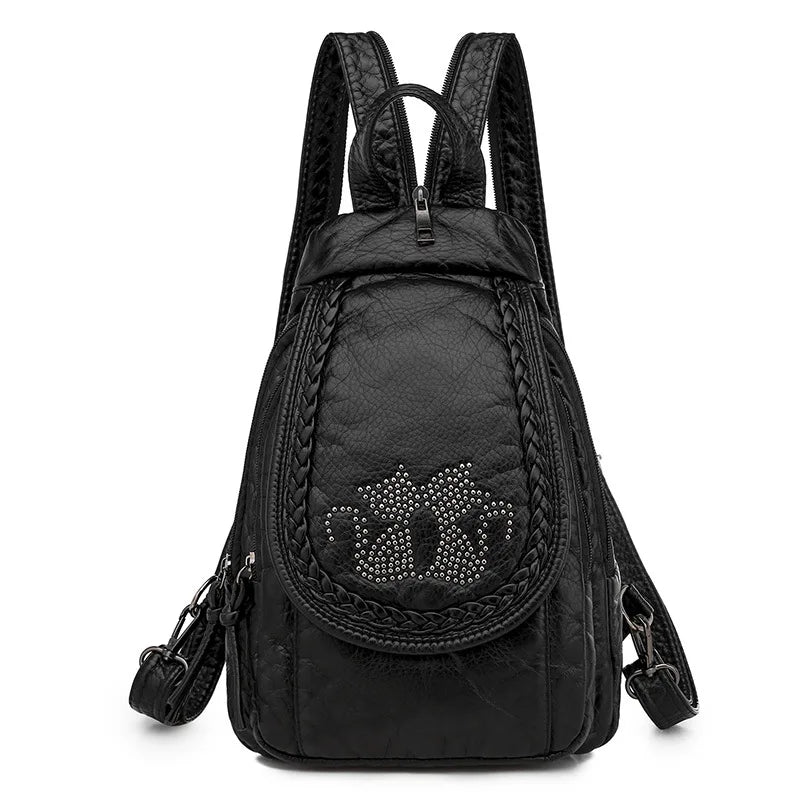 Petit Sac à Dos Femme Rhinestone Cats Sac a dos Femme
