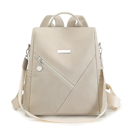 Petit Sac a Dos Simili Cuir Femme Beige 30cm 13cm 31cm Sac a dos Femme