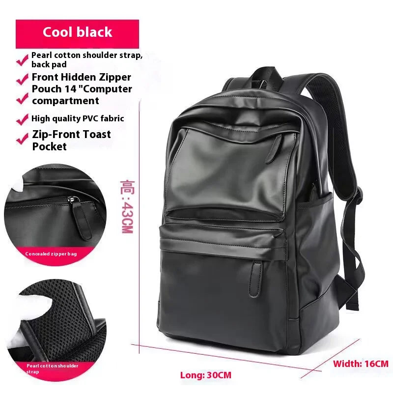 Sac à Dos Simili Cuir Imperméable Homme Sac a dos Homme