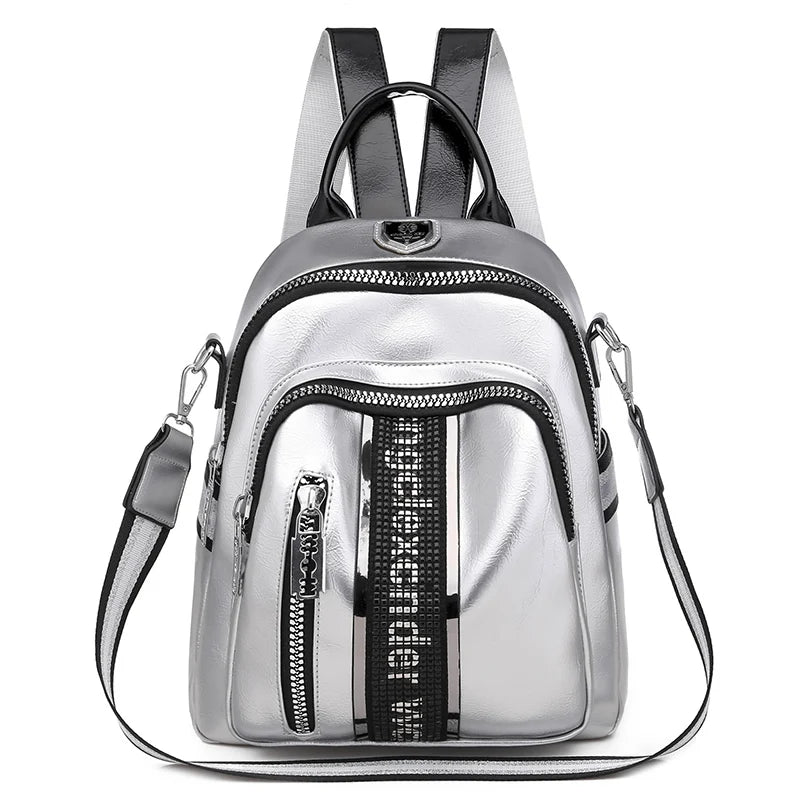 Sac à Dos Urbain Femme Argent Sac a dos Femme