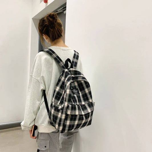 Sac à Dos à Carreaux Sac a dos Femme
