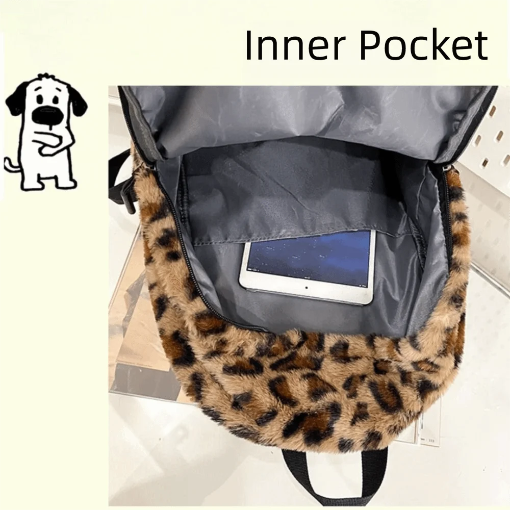 Sac à Dos Peluche Leopard Sac a dos Femme
