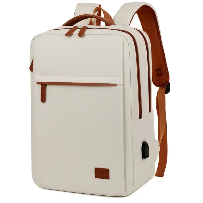 Sac à Dos Pour Ordinateur Portable Femme Beige Sac à dos Ordinateur