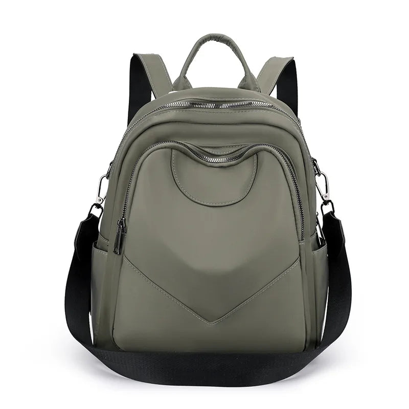 Sac à Dos Tendance Simple Gris vert Sac a dos Femme
