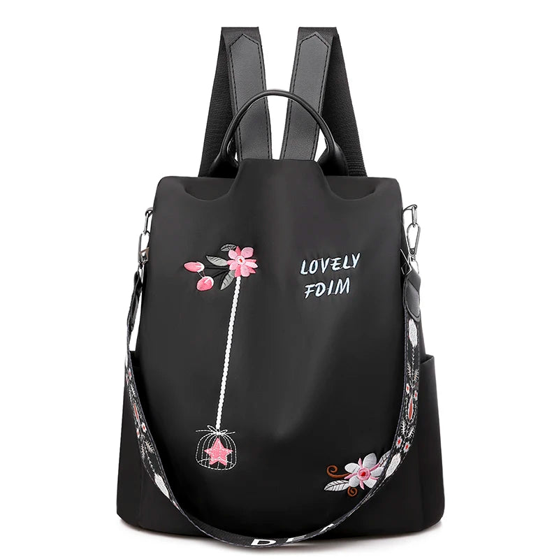 Sac à Dos Inviolable Embroidery-Black China Mainland Sac a dos Femme