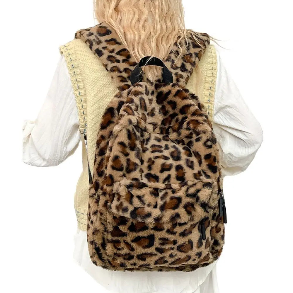 Sac à Dos Peluche Leopard Sac a dos Femme