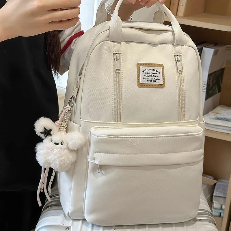 Sac à Dos Style Japonais Beige Sac a dos Femme