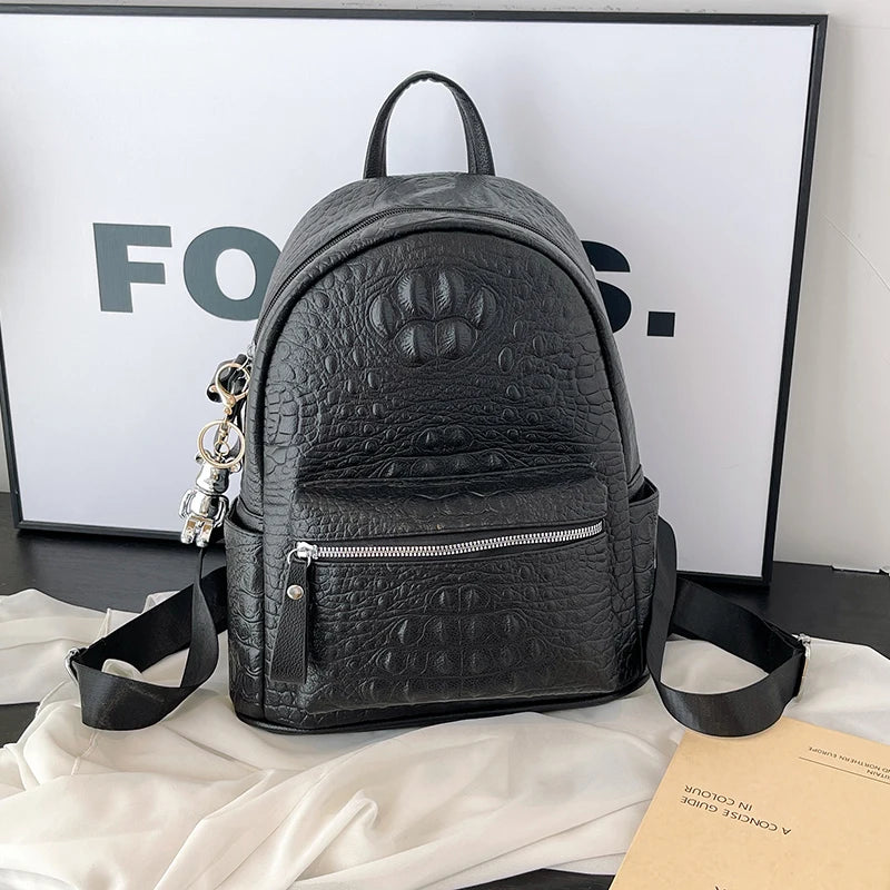 Sac à Dos Simili Cuir Blanc Grand Noir Sac a dos Femme