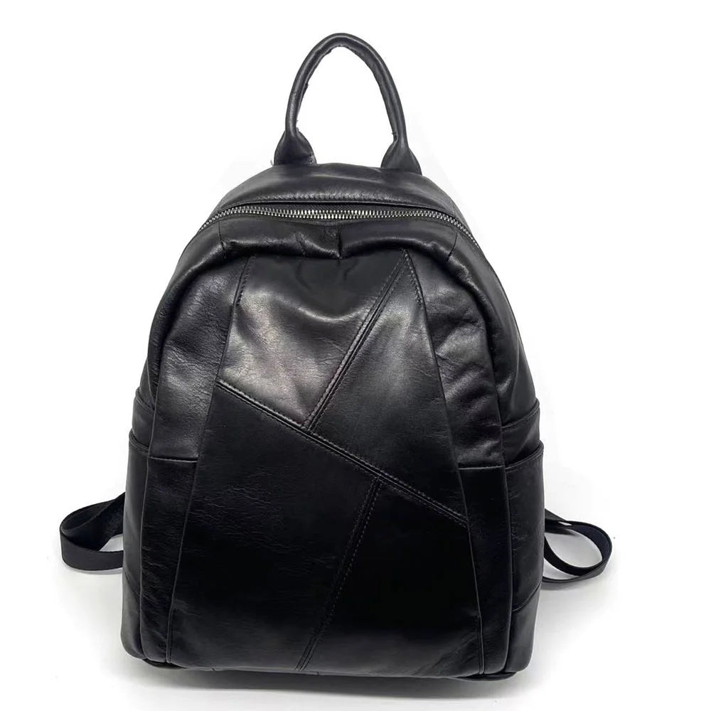 Sac à Dos Simili Cuir Souple Noir Sac a dos Femme