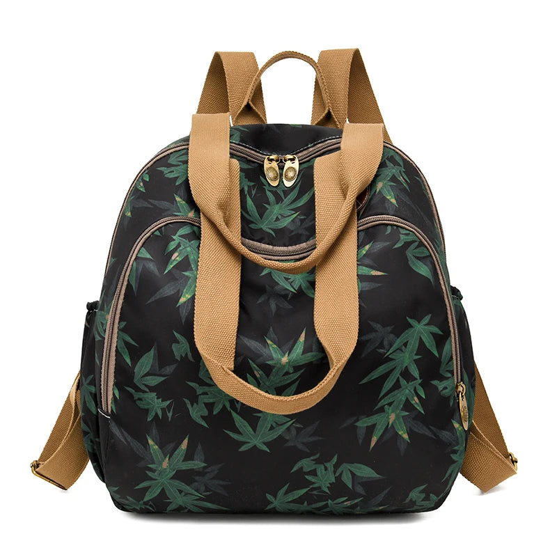 Sac à Dos à Fleurs Vert Sac a dos Femme