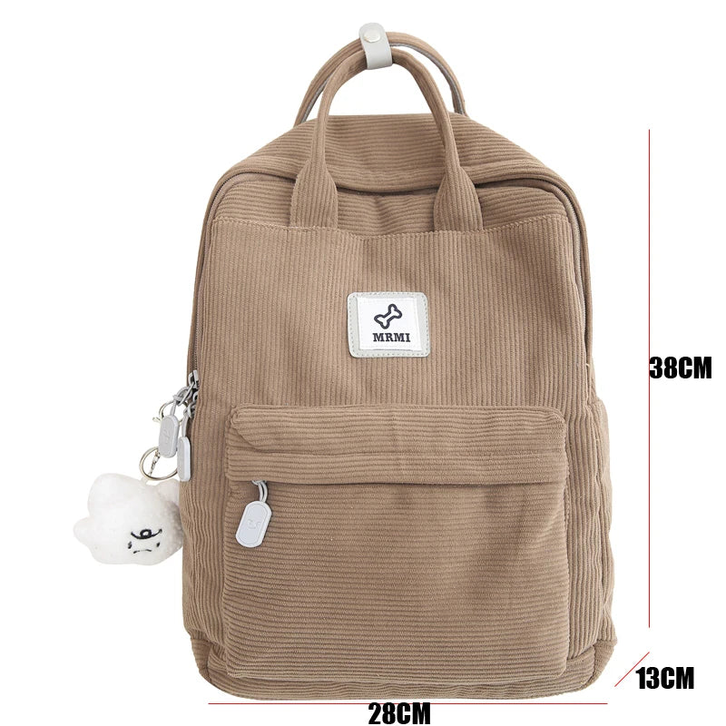 Sac à Dos Velours Côtelé Khaki