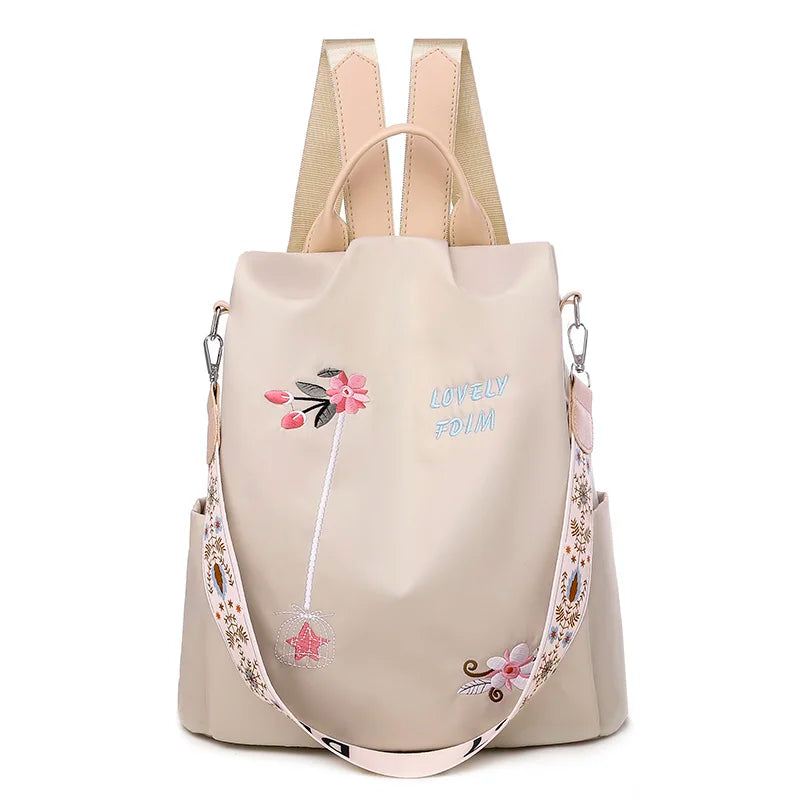 Sac à Dos Inviolable Embroidery-Khaki China Mainland Sac a dos Femme