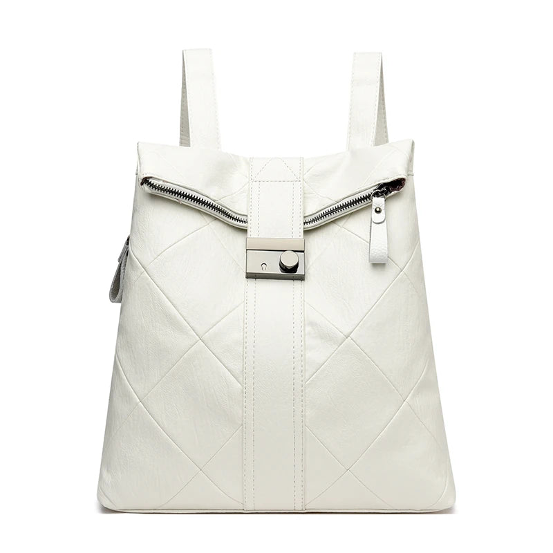 Sac a Dos Carré Femme Blanc Sac a dos Femme