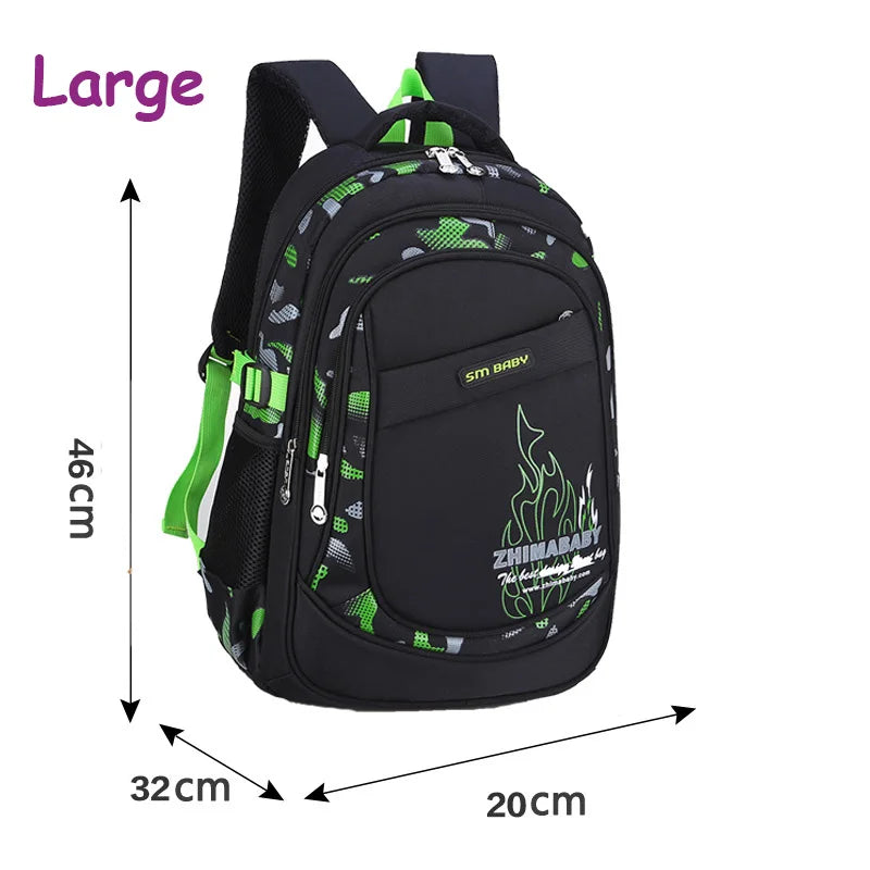 Sac a Dos Enfant Ecole large green Sac a dos Garcon