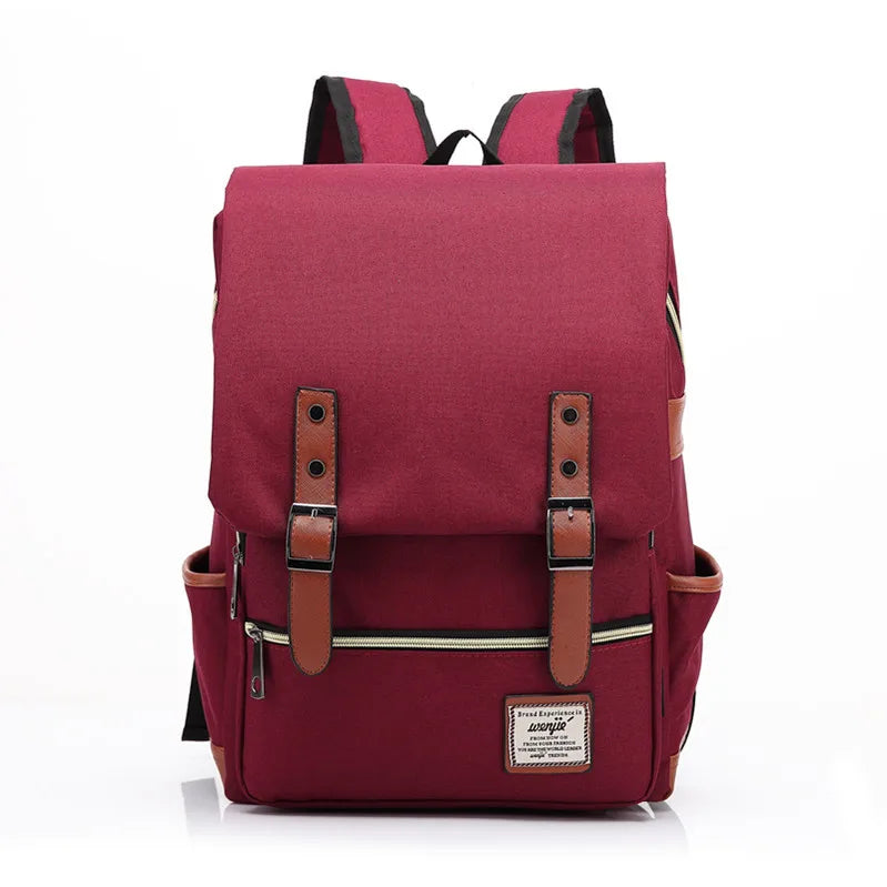 Sac à Dos Femme Multi Poches Wine Red Sac a dos Femme