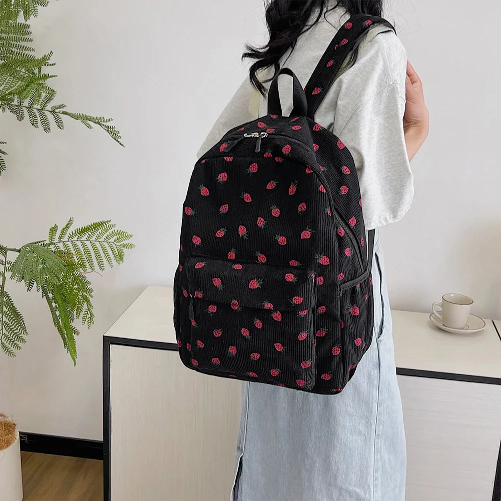 Sac a Dos Fraise Noir Sac a dos Fille