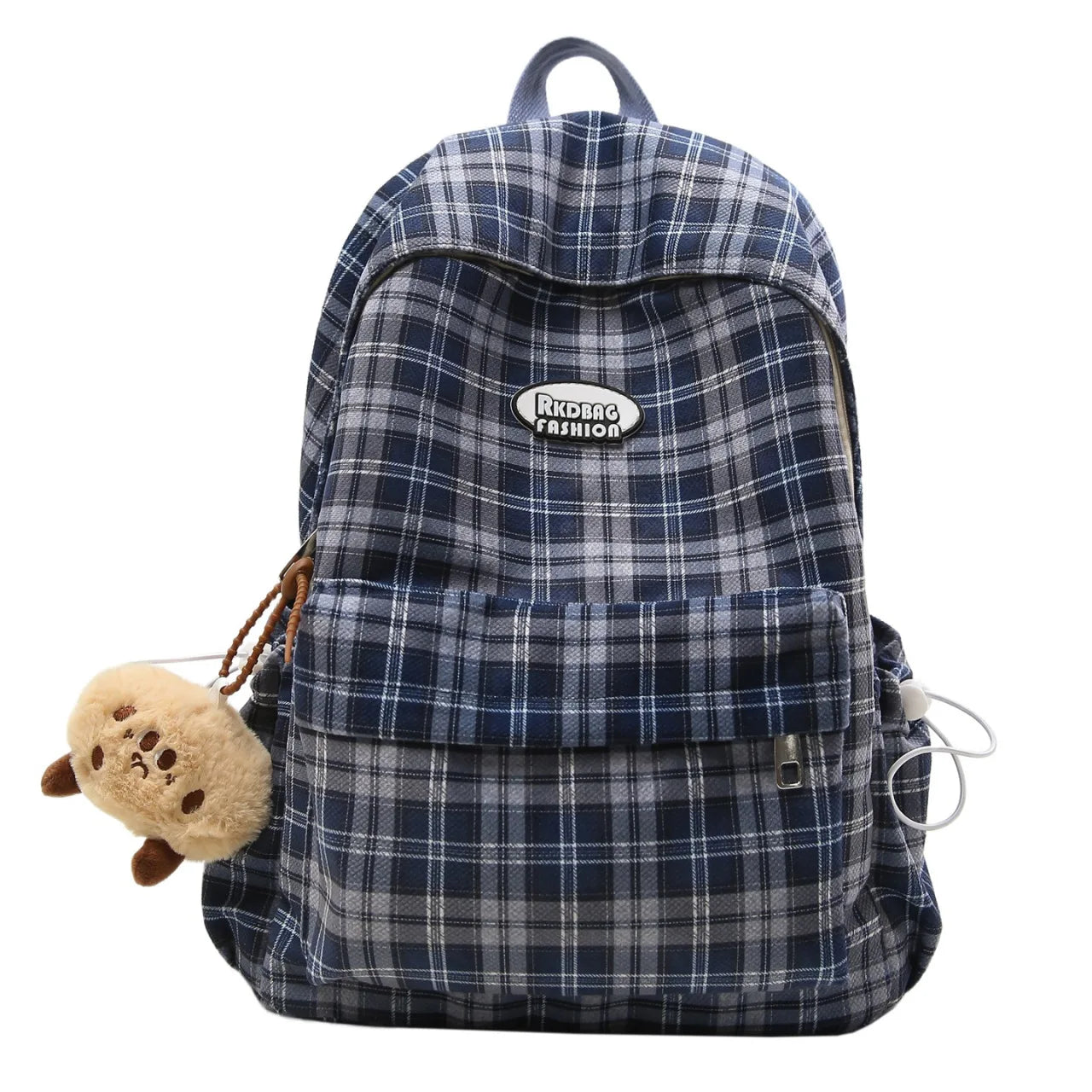 Sac à Dos Noir à Carreaux Bleu Sac a dos Femme