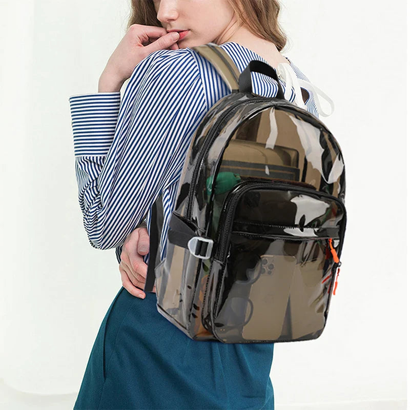 Sac a Dos Transparent Noir Sac a dos Femme