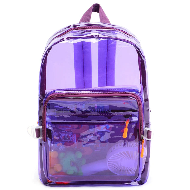 Sac a Dos Transparent Noir Violet Sac a dos Femme